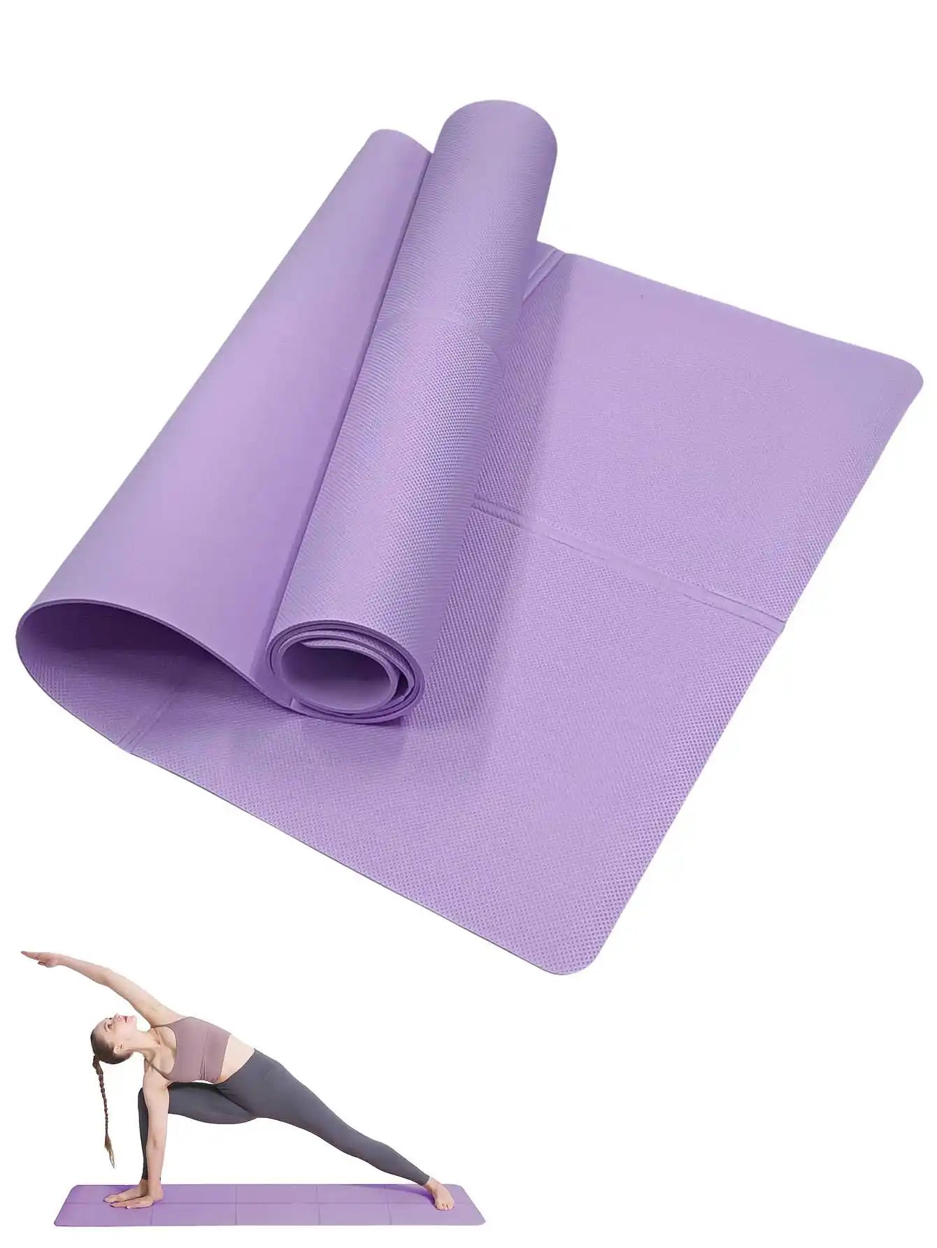 Foldable Non-Slip Yoga Mat – 6mm Thick Travel Fitness Pad for Home Workouts & Pilates