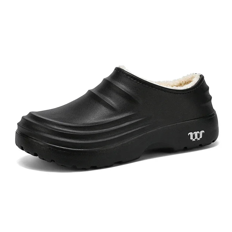 Men’s Winter Warm Waterproof Cotton Slippers – Indoor & Outdoor Comfort