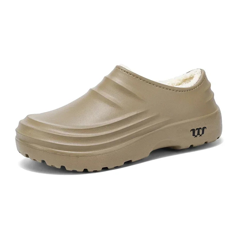 Men’s Winter Warm Waterproof Cotton Slippers – Indoor & Outdoor Comfort