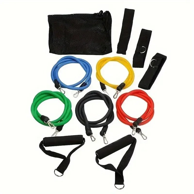 11 pcs Resistance Bands Set – Portable Fitness Equipment for Full-Body Workouts