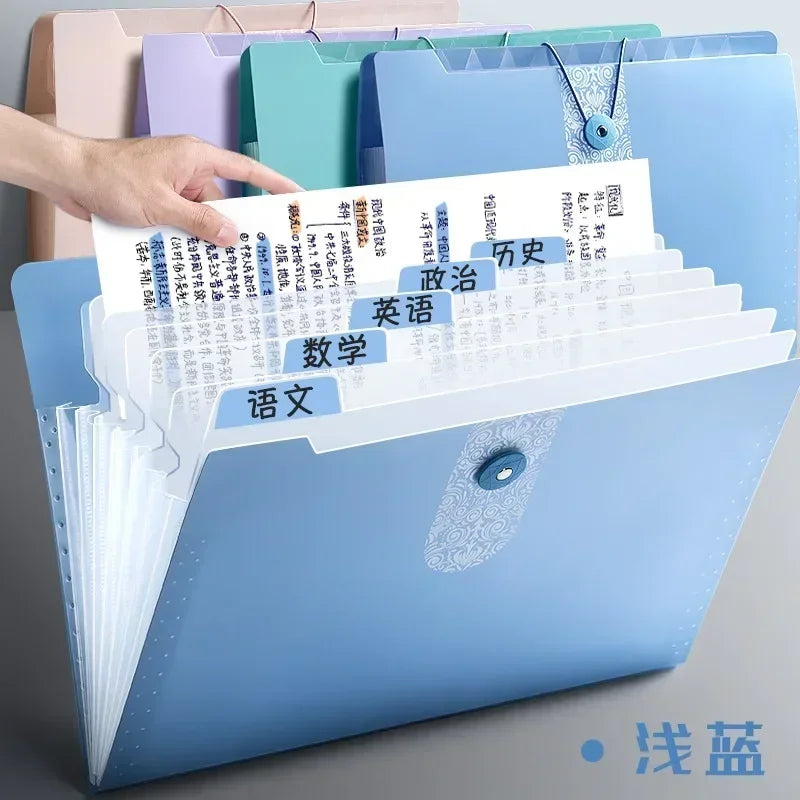 Portable Document Organizer for Office & Home - A4 12-Pocket Expanding File Folder