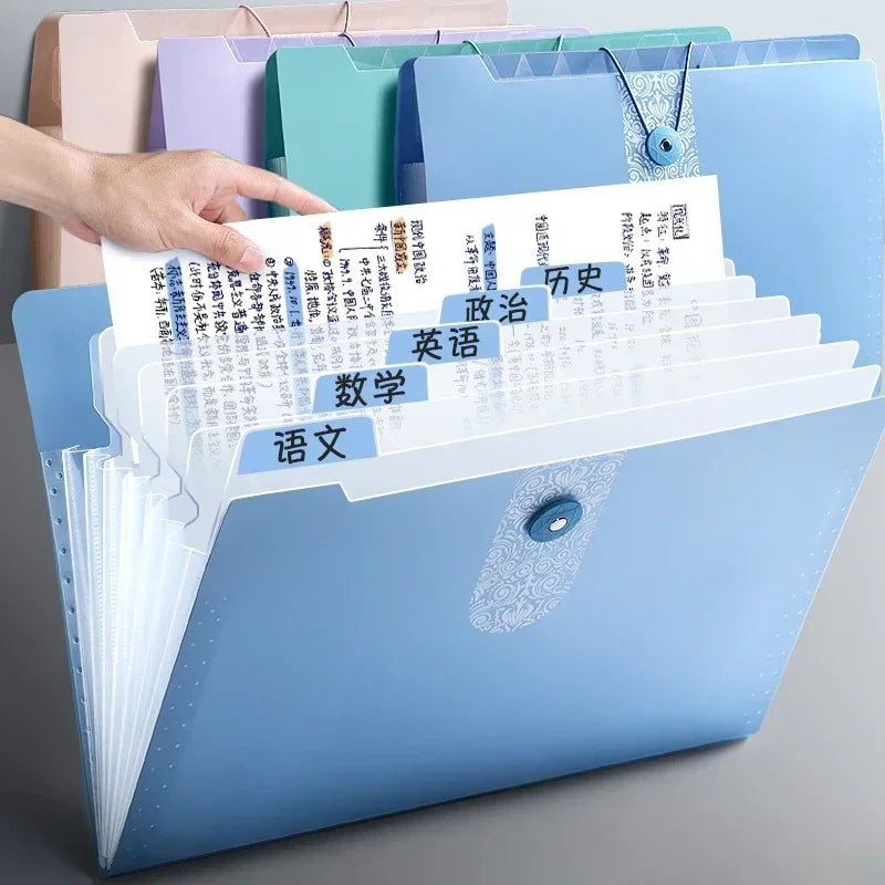 Portable Document Organizer for Office & Home - A4 12-Pocket Expanding File Folder