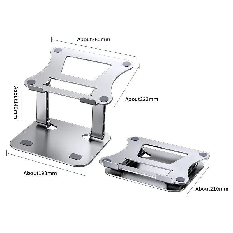 Adjustable Aluminum Alloy Laptop and Tablet Stand