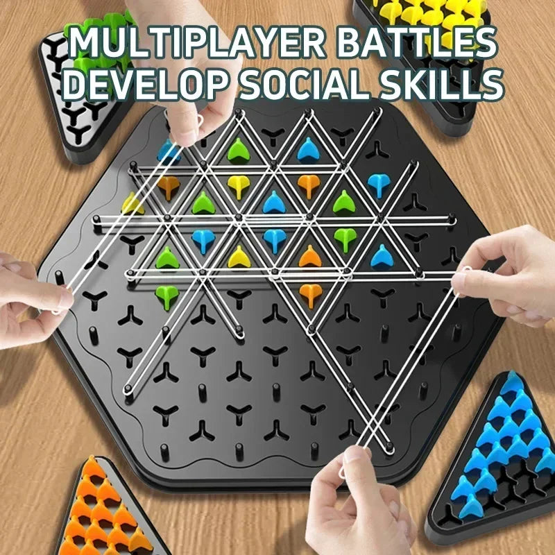 Chain Triangle Chess Strategy Board Game – Fun Family & Logic Duel Game for Kids & Adults