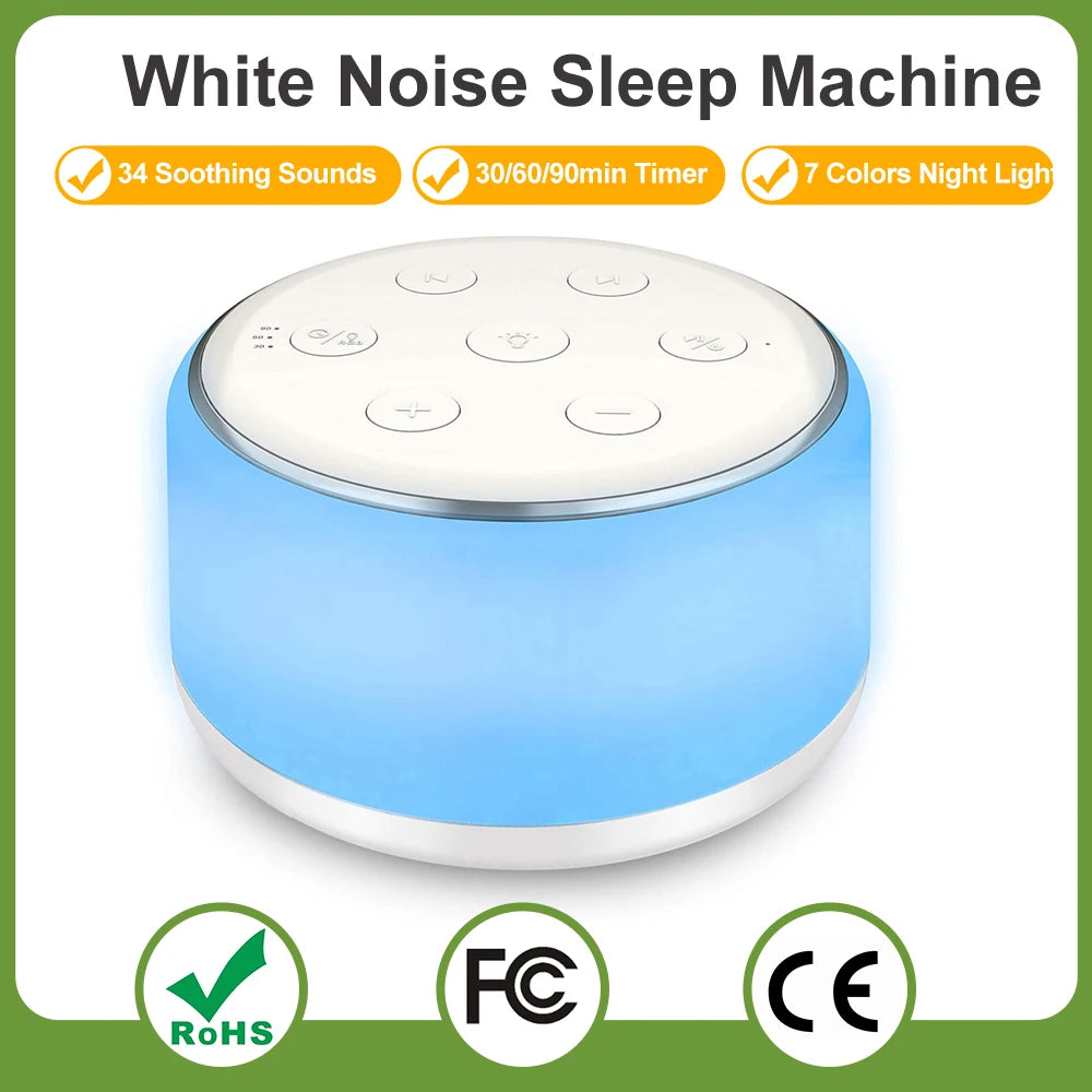 White Noise Machine Desktop For Better Sleep – Enhanced Sleep & Relaxation Solution