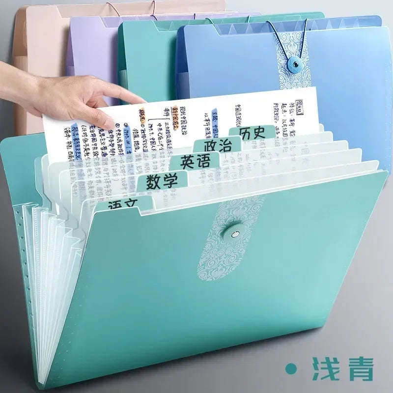 Portable Document Organizer for Office & Home - A4 12-Pocket Expanding File Folder