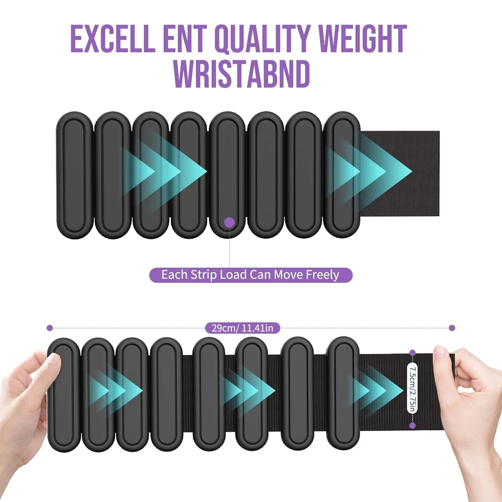 Adjustable Silicone Ankle & Wrist Weights – 1lb Each (0.45kg) – Lightweight Fitness Bands for Women & Seniors – Yoga, Walking & Strength Training