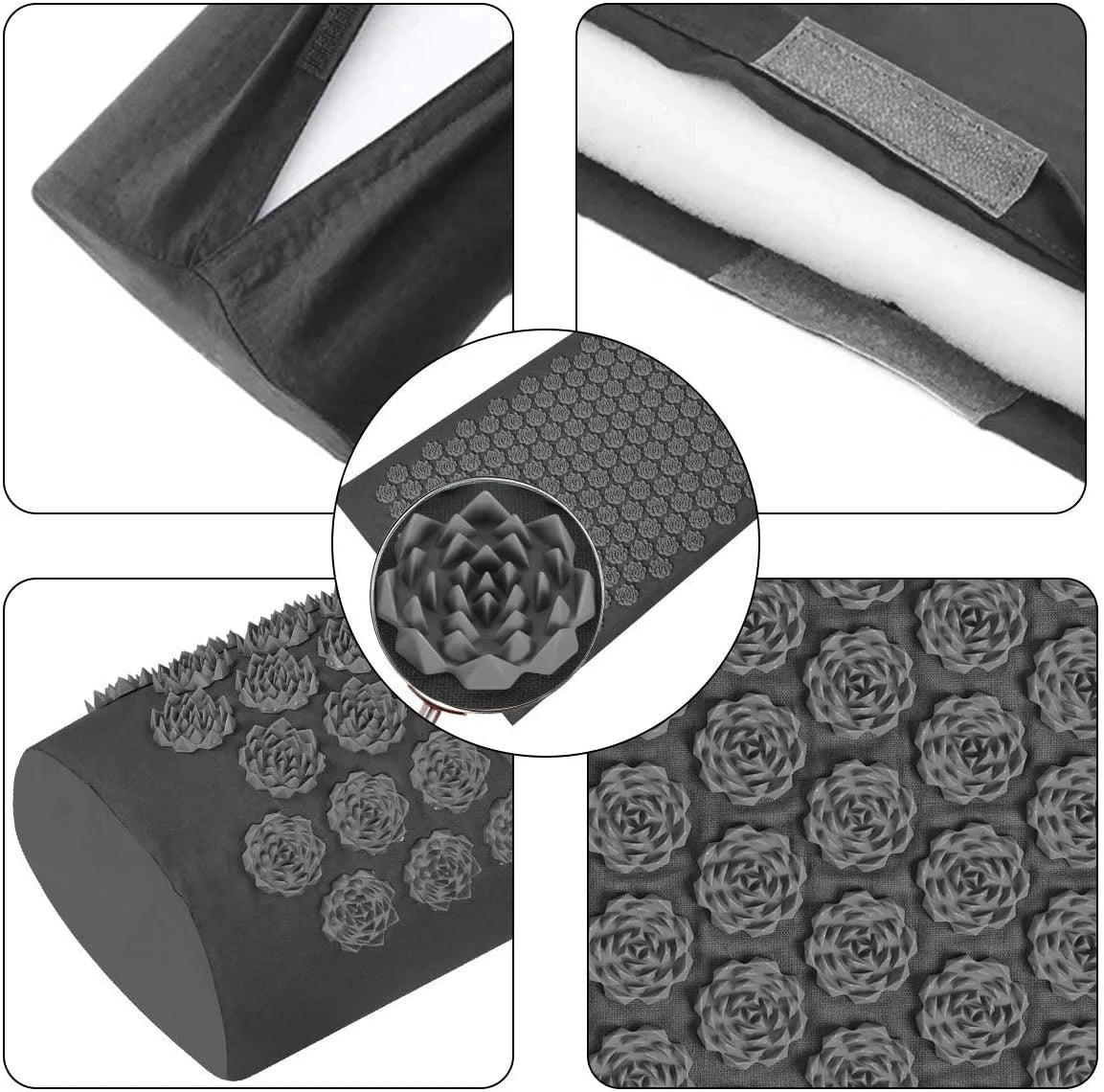 Acupressure Yoga Mat with Pillow – Shiatsu Massage for Relaxation and Pain Relief