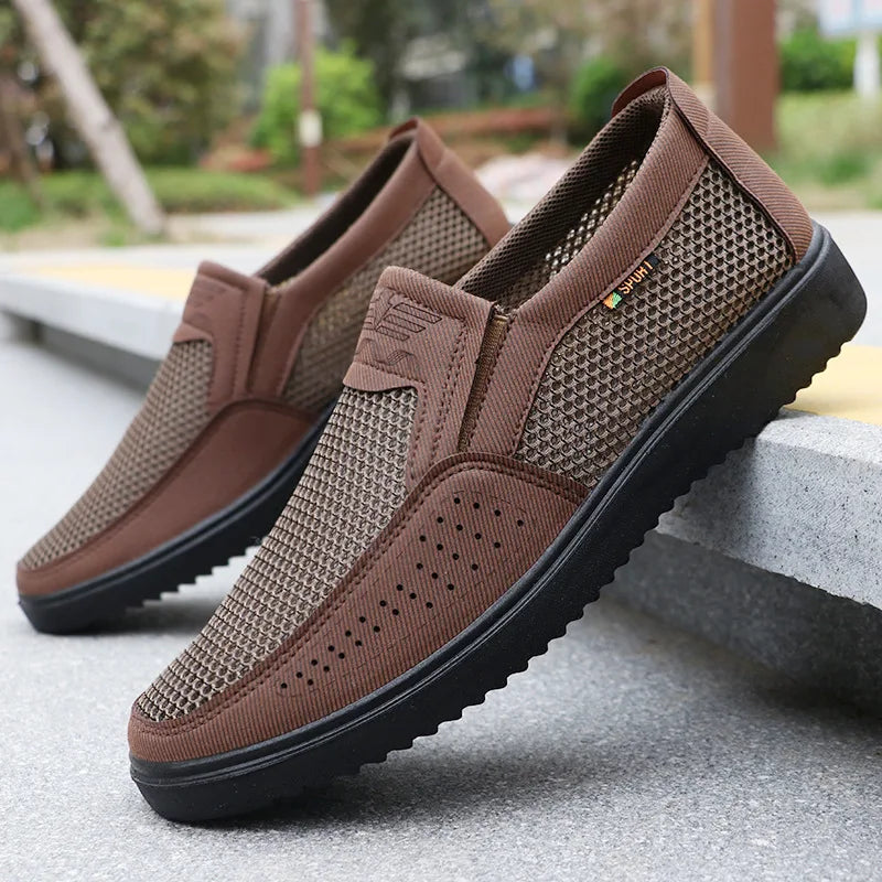 Breathable Mesh Men’s Casual Shoes – Lightweight, Non-Slip Summer Sneakers (Sizes 39–47)