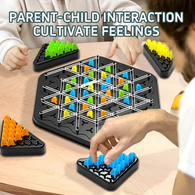 Chain Triangle Chess Strategy Board Game – Fun Family & Logic Duel Game for Kids & Adults