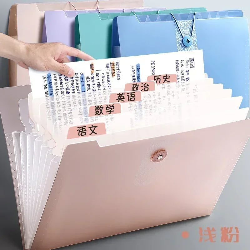 Portable Document Organizer for Office & Home - A4 12-Pocket Expanding File Folder