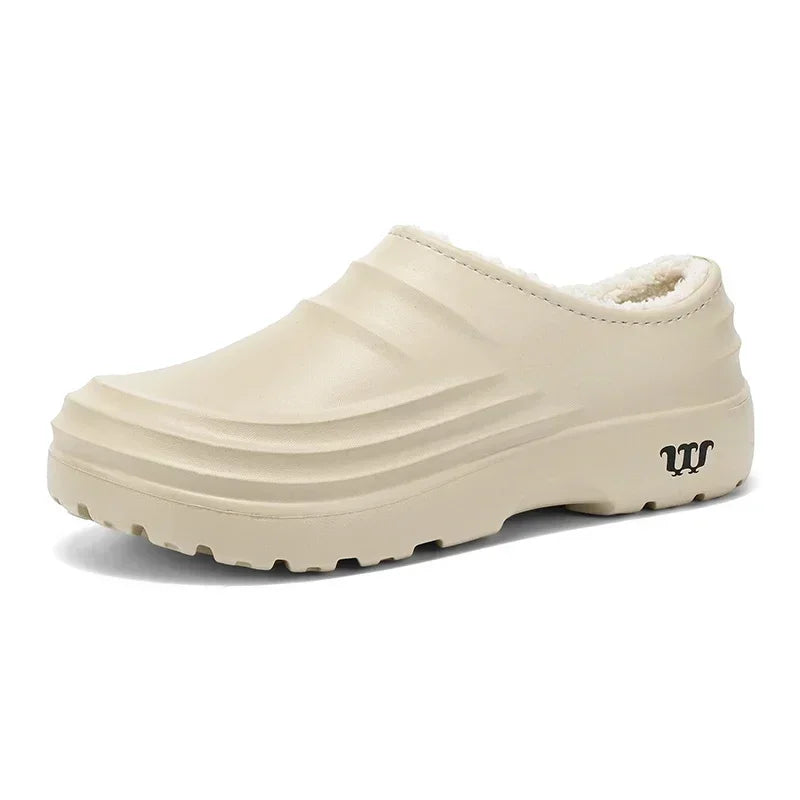 Men’s Winter Warm Waterproof Cotton Slippers – Indoor & Outdoor Comfort