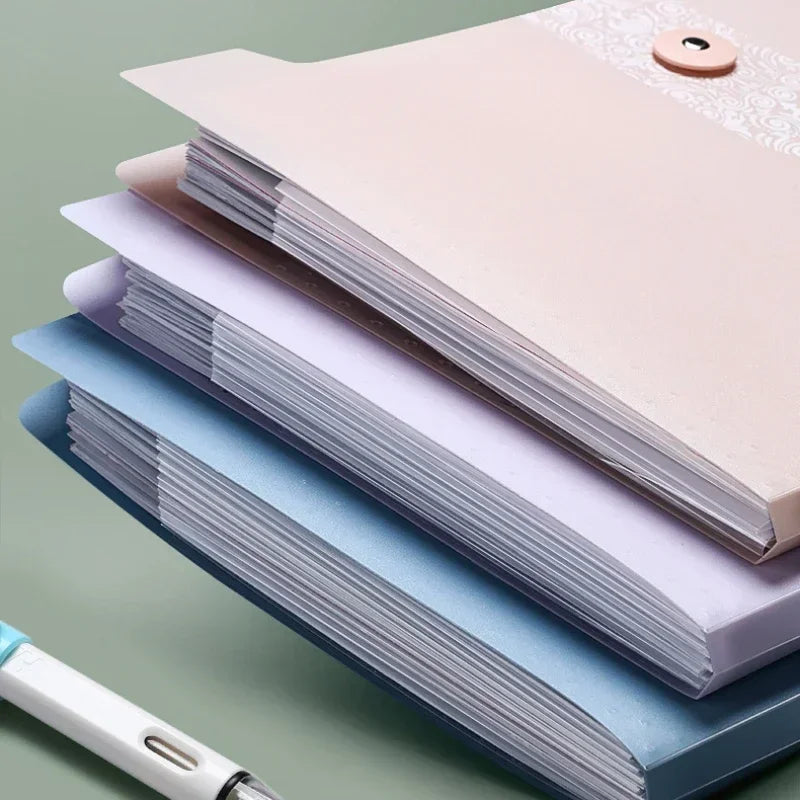 Portable Document Organizer for Office & Home - A4 12-Pocket Expanding File Folder