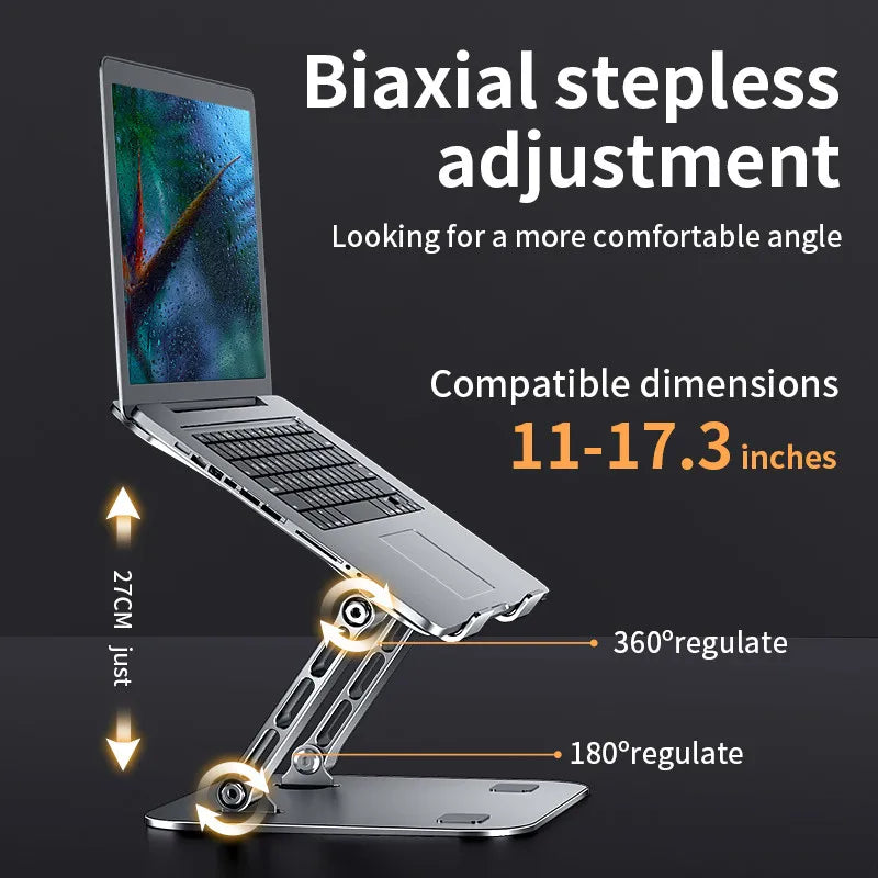 Adjustable Aluminum Alloy Laptop and Tablet Stand