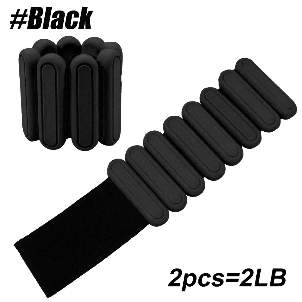 Adjustable Silicone Ankle & Wrist Weights – 1lb Each (0.45kg) – Lightweight Fitness Bands for Women & Seniors – Yoga, Walking & Strength Training