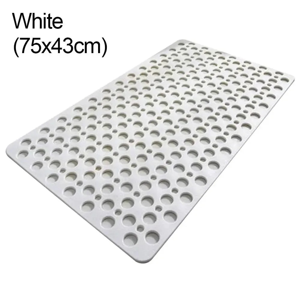 Non-Slip Bath Mat with Drain Holes & Suction Cups – Safe, Clean, and Comfortable