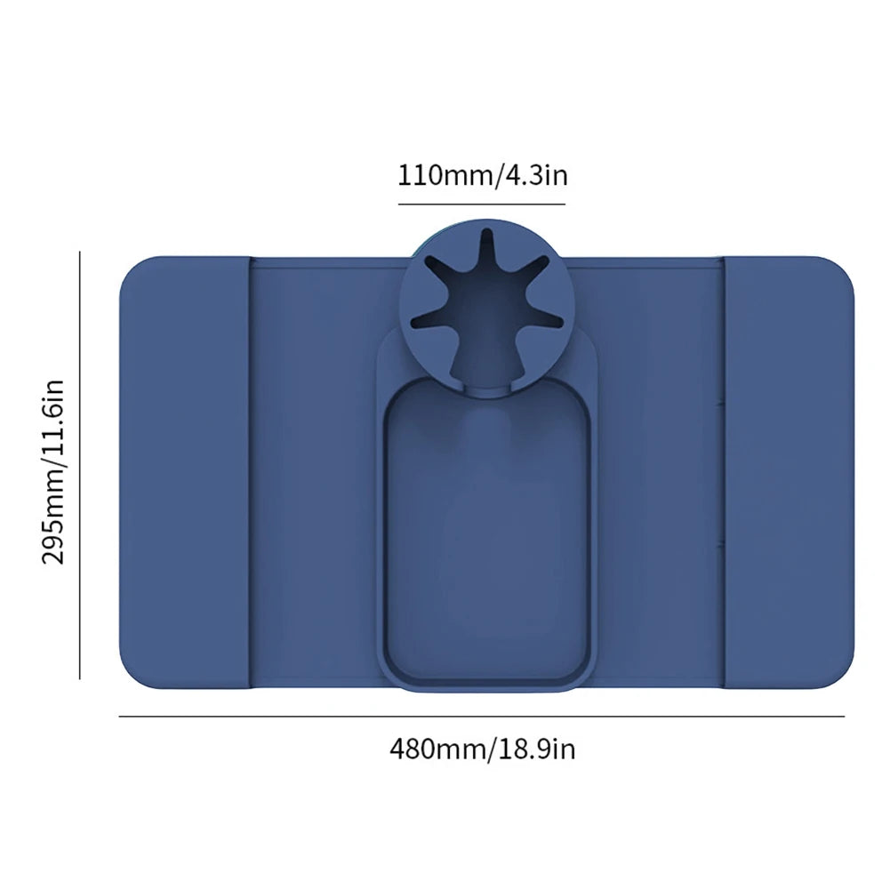Silicone Couch Cup Holder with Side Pockets – Armrest Organizer for Remote, Drinks, and More