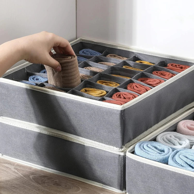 Foldable Drawer Organizer for Underwear, Socks, and Accessories – Space-Saving Wardrobe Storage Box