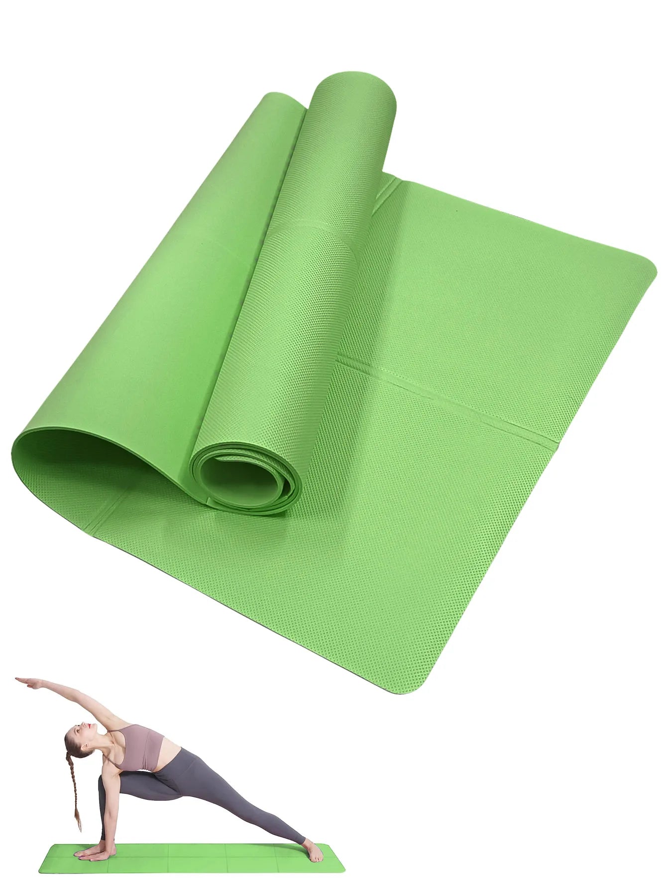 Foldable Non-Slip Yoga Mat – 6mm Thick Travel Fitness Pad for Home Workouts & Pilates