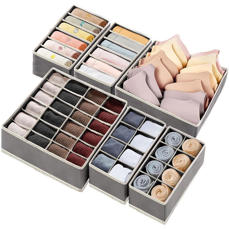 Foldable Drawer Organizer for Underwear, Socks, and Accessories – Space-Saving Wardrobe Storage Box