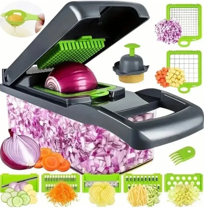 Multifunctional Vegetable Chopper & Slicer with 7 Blades