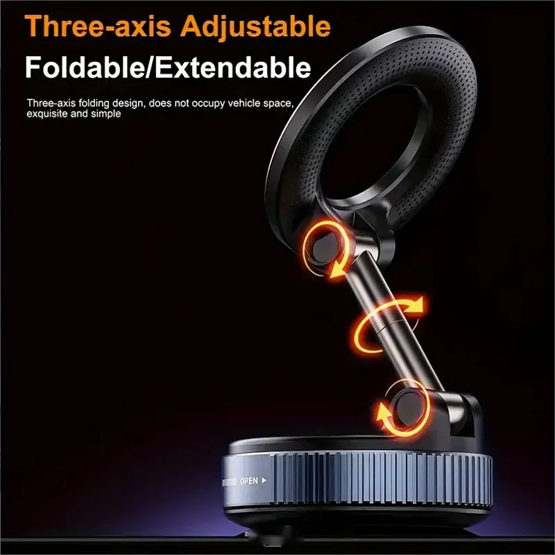 360° Rotating Vacuum Magnetic Car Phone Holder – New Model