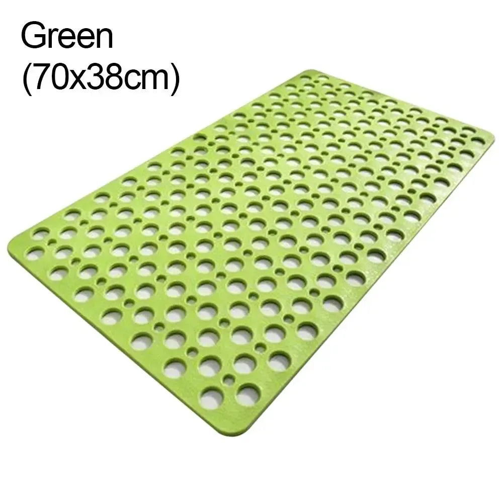 Non-Slip Bath Mat with Drain Holes & Suction Cups – Safe, Clean, and Comfortable