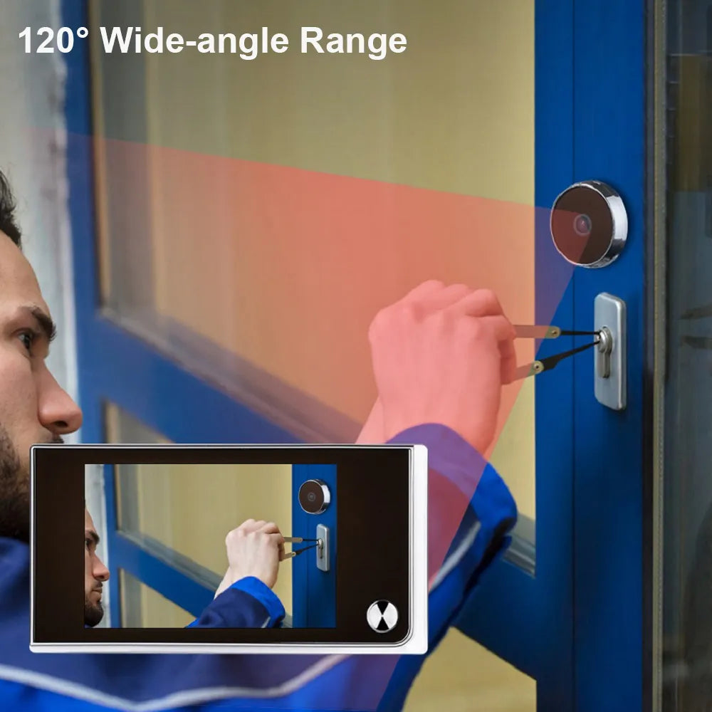 Clear View Peephole Doorbell: See Who's There with Confidence!