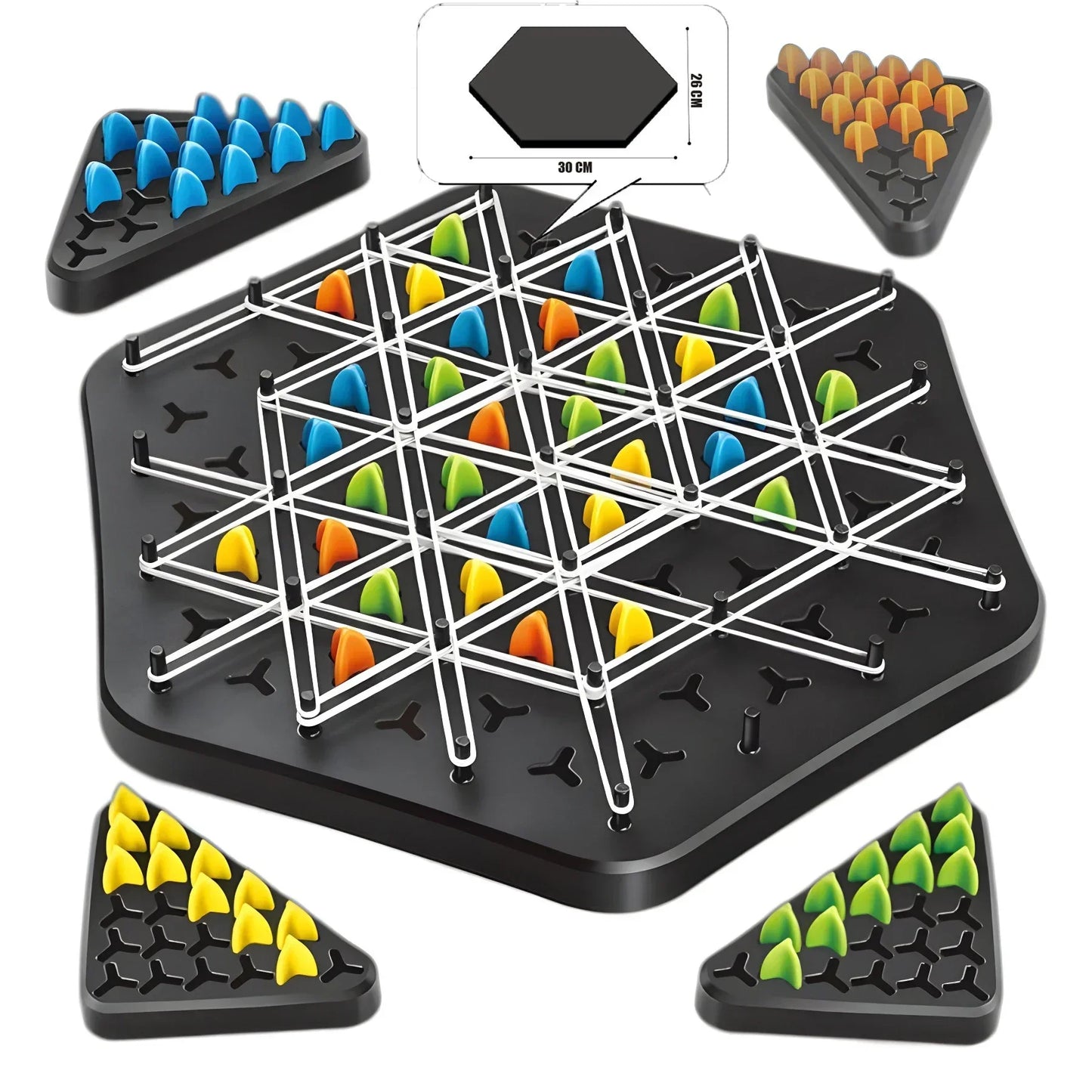 Chain Triangle Chess Strategy Board Game – Fun Family & Logic Duel Game for Kids & Adults