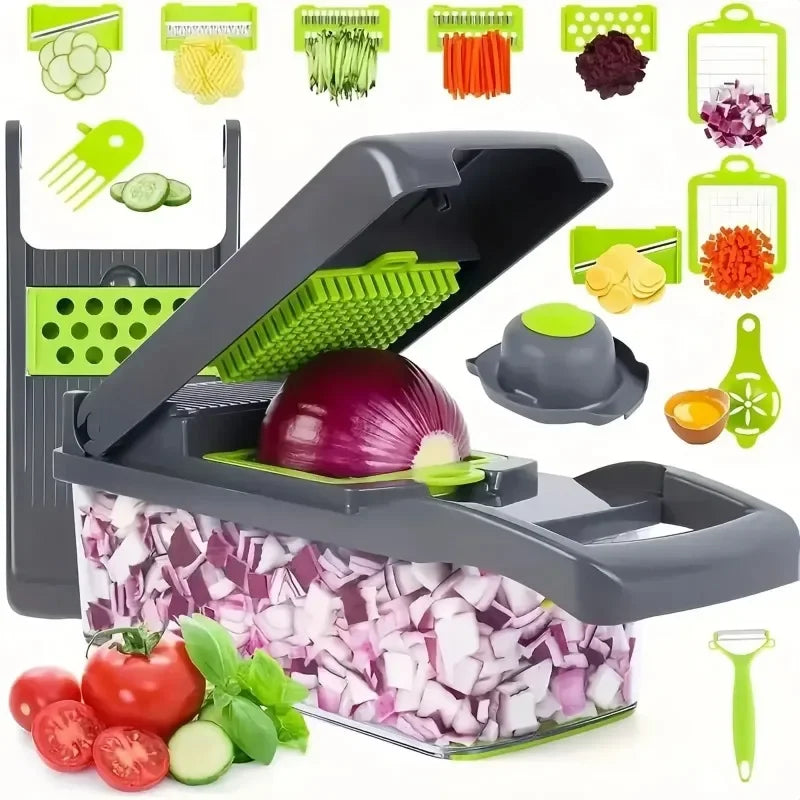 Multifunctional Vegetable Chopper & Slicer with 7 Blades