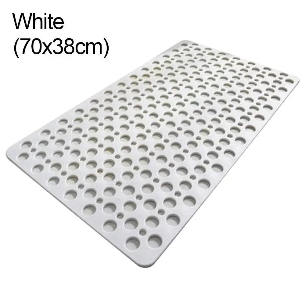 Non-Slip Bath Mat with Drain Holes & Suction Cups – Safe, Clean, and Comfortable