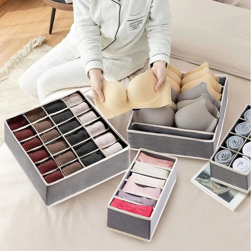 Foldable Drawer Organizer for Underwear, Socks, and Accessories – Space-Saving Wardrobe Storage Box