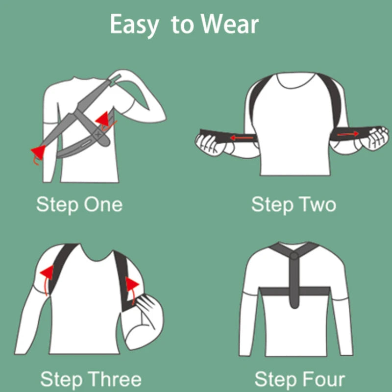 Adjustable Back & Shoulder Posture Corrector – Spine Support Brace for Home, Office & Sport