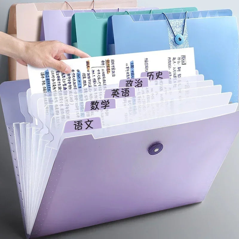 Portable Document Organizer for Office & Home - A4 12-Pocket Expanding File Folder
