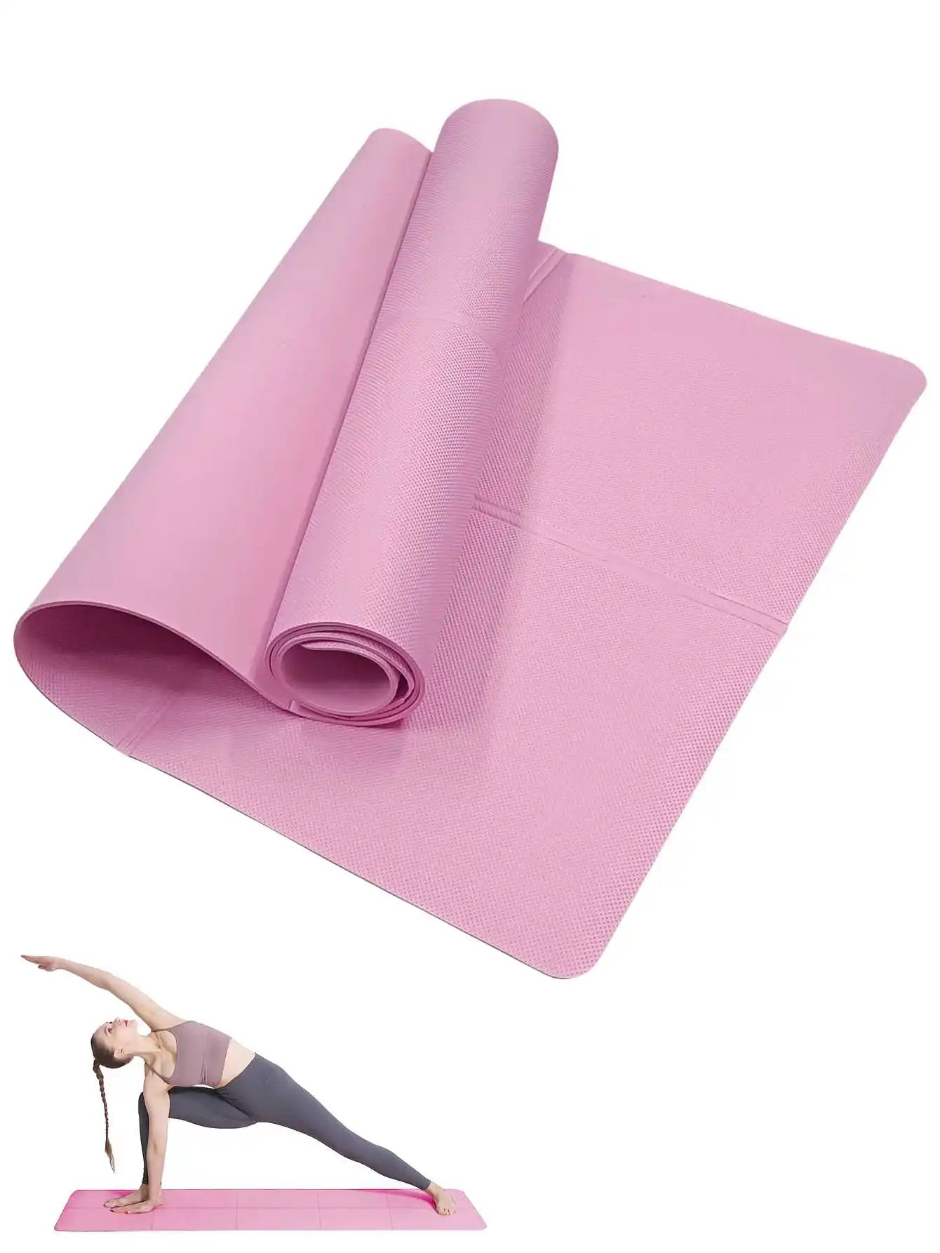 Foldable Non-Slip Yoga Mat – 6mm Thick Travel Fitness Pad for Home Workouts & Pilates