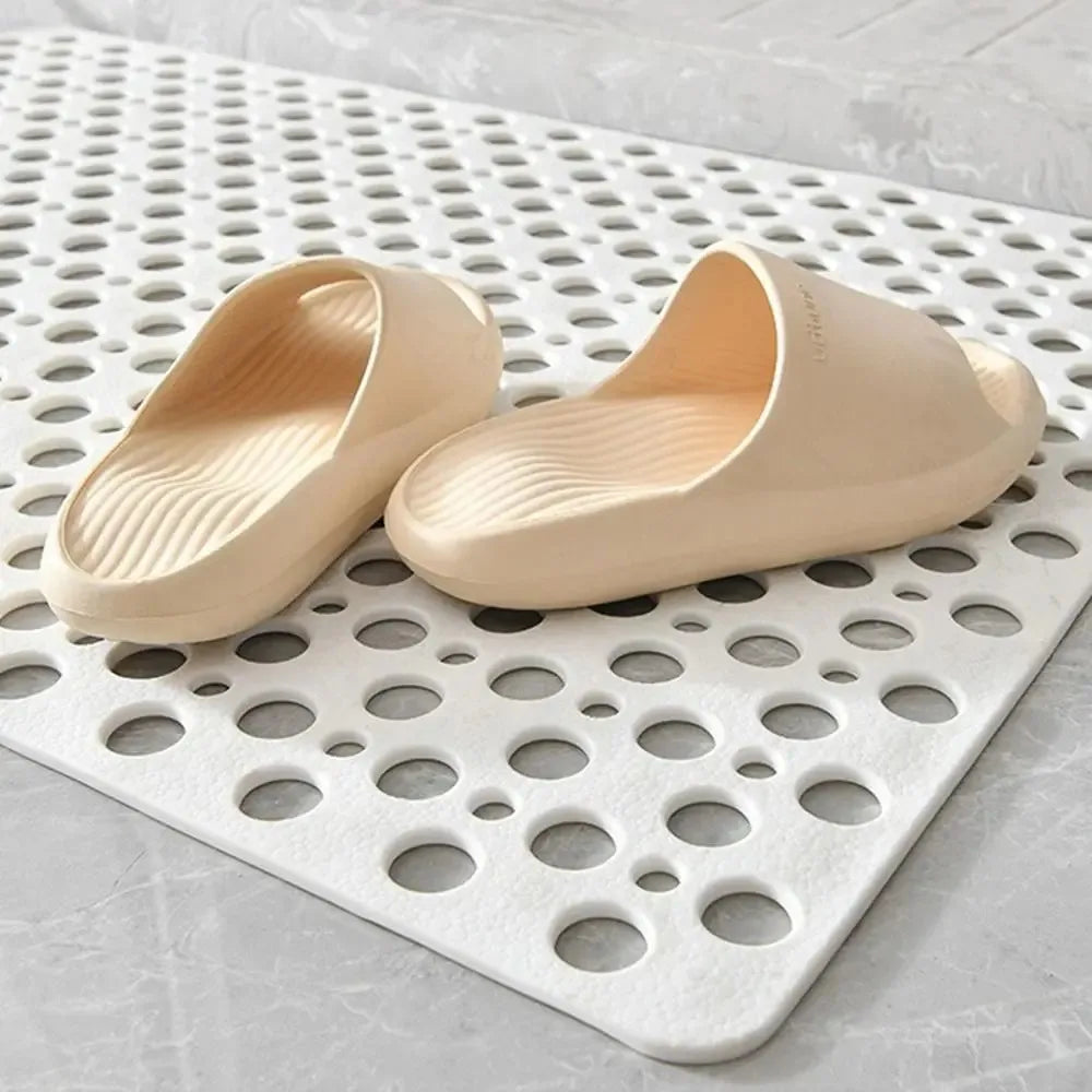 Non-Slip Bath Mat with Drain Holes &amp; Suction Cups – Safe, Clean, and Comfortable