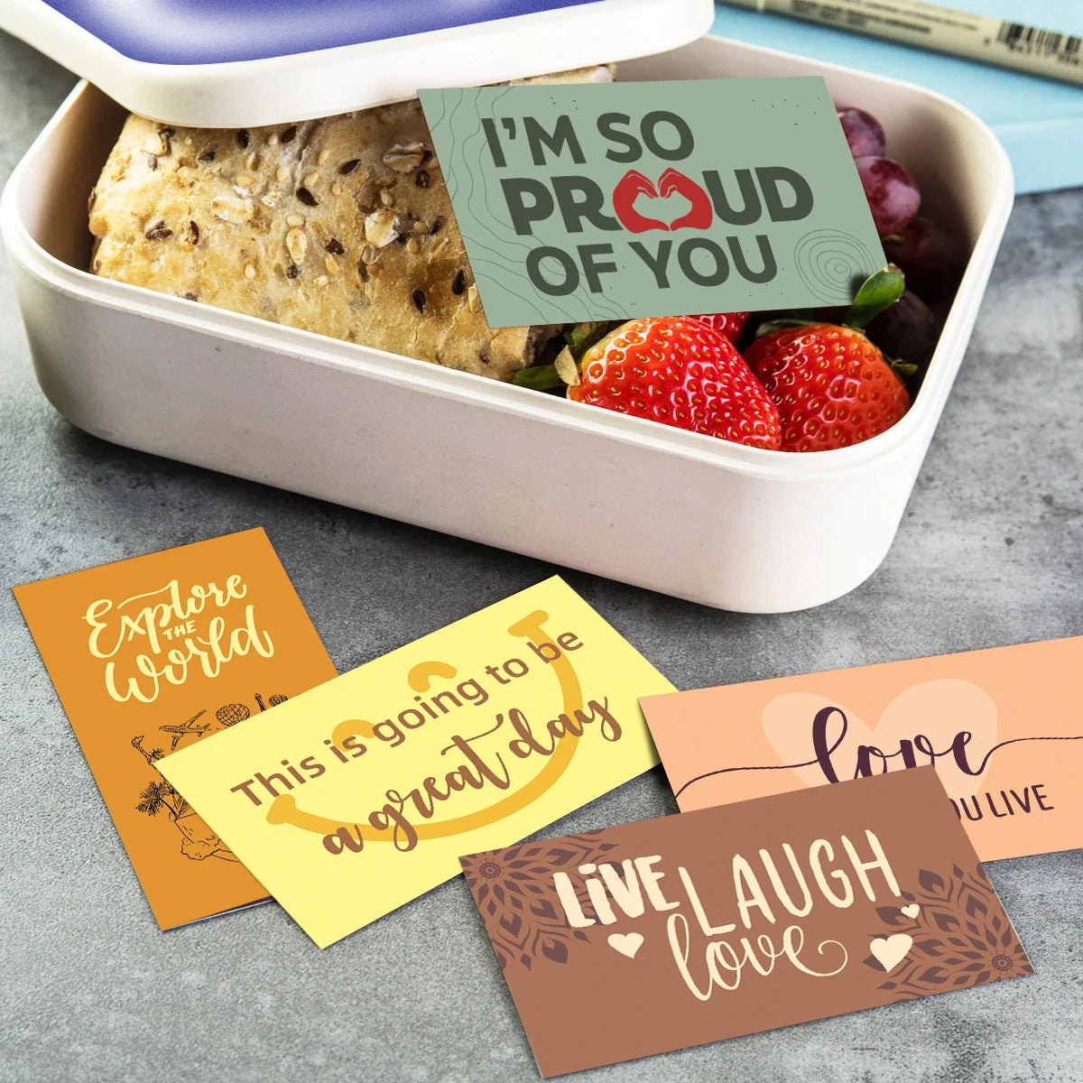60pcs Motivational Quote Cards – Inspirational Mini Gift Cards with Positive Affirmations for Him & Her