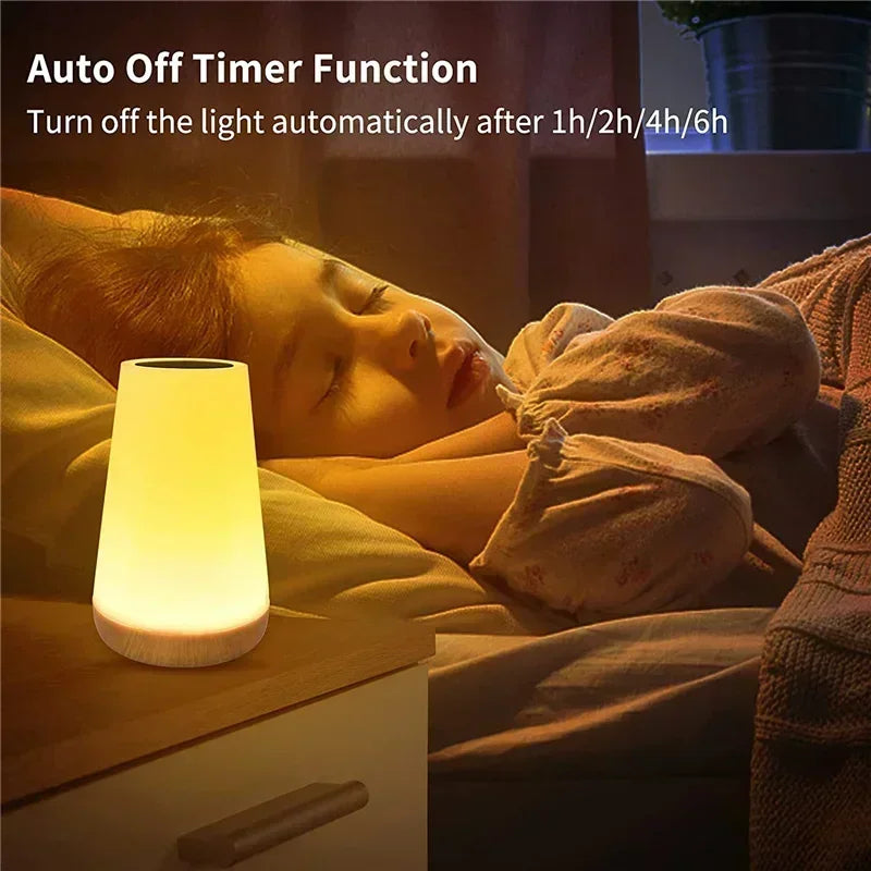Portable Touch Night Light Create a Warm Atmosphere |  with 13 Colors & Rechargeable USB