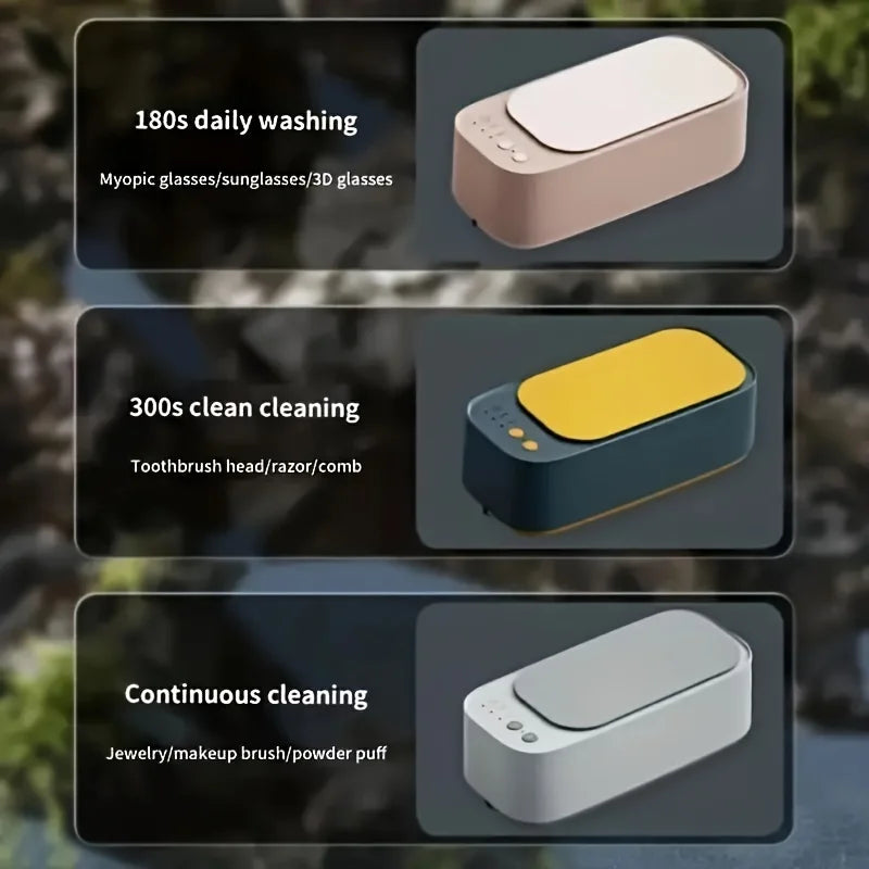 Ultrasonic Glasses & Jewelry Cleaner - 45KHZ High-Frequency Cleaning Machine