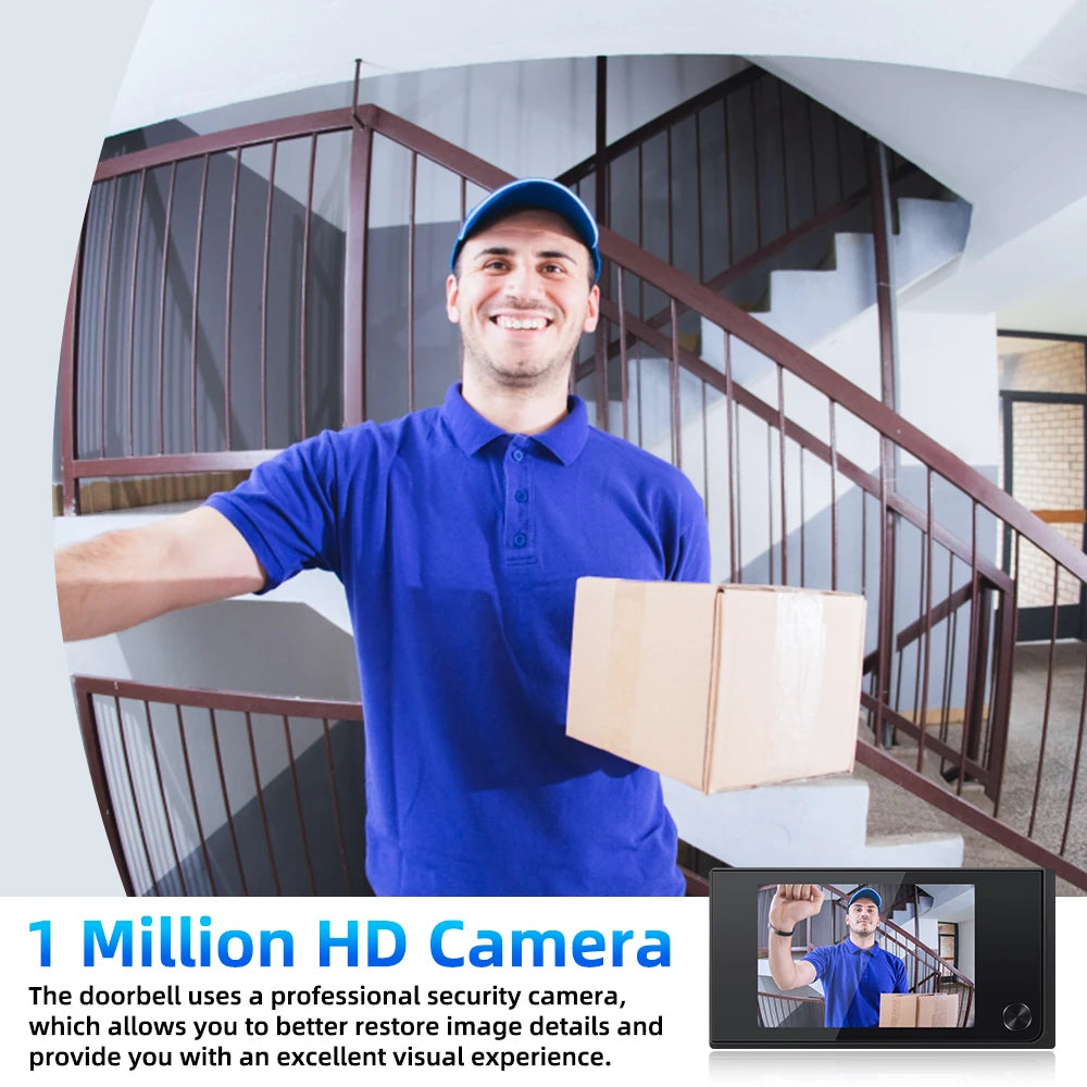 Clear View Peephole Doorbell: See Who's There with Confidence!